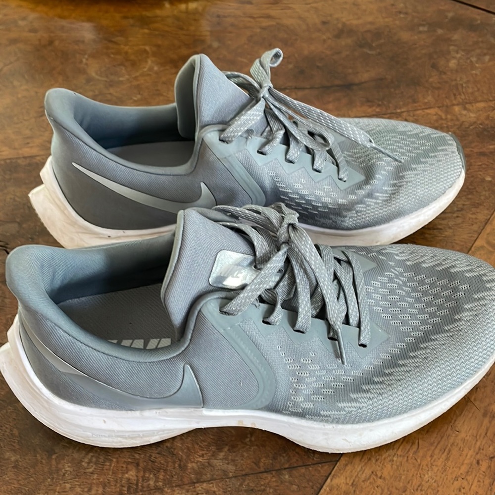Nike Gray and White Women's Sneakers